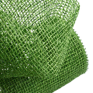 10" Poly Burlap Mesh Ribbon: Lime Green
