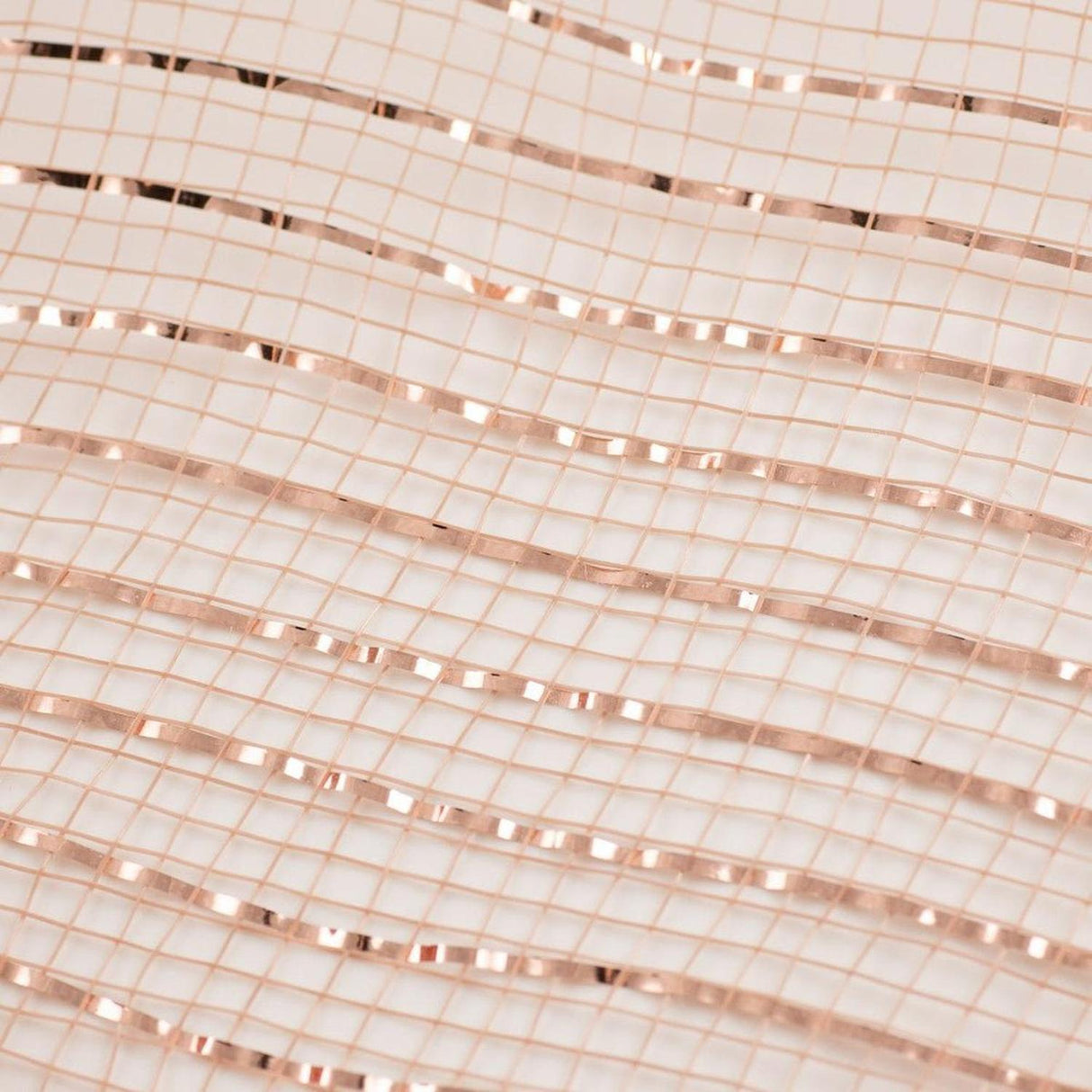 10" Poly Deco Mesh Ribbon: New Rose Gold w/Foil
