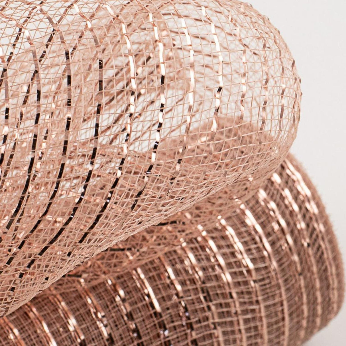 10" Poly Deco Mesh Ribbon: New Rose Gold w/Foil