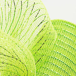 10" Poly Deco Mesh Ribbon: Metallic Apple and Lime Green