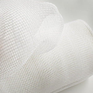 10" Poly Deco Mesh Ribbon: White