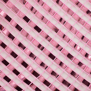 10" Poly Mesh Ribbon: Deluxe Wide Foil Pink (10 Yards)