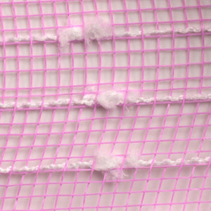 10" Snowball Deco Mesh Ribbon: Pink & White (10 Yards)
