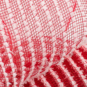 10" Snowdrift Deco Mesh Ribbon: Red Foil & White (10 Yards)