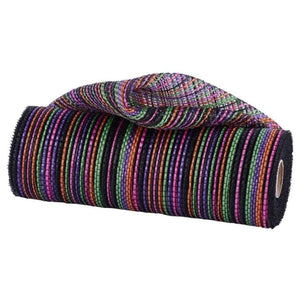 10" Vertical Multicolor Stripe Mesh: Black/Orange/Purple (10 Yards)