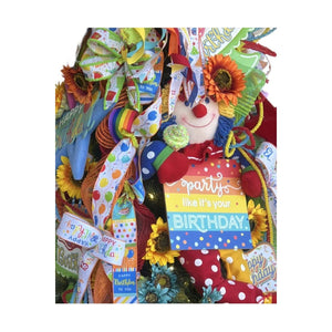 10" Wooden Sign: Glitter Party Birthday