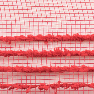 10.25" Drift Border Mesh Ribbon: Red (10 Yards)