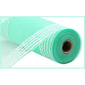 10.25" Drift Border Mesh Ribbon: Mint Green (10 Yards)