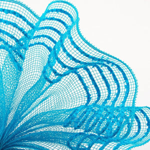 10.25" Drift Border Mesh Ribbon: Turquoise (10 Yards)