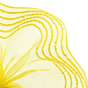 10.25" Drift Border Mesh Ribbon: Yellow (10 Yards)