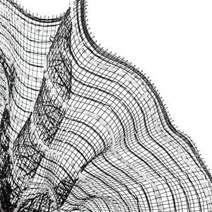 10.25" Metallic Cotton Drift Mesh Ribbon: Black (10 Yards)