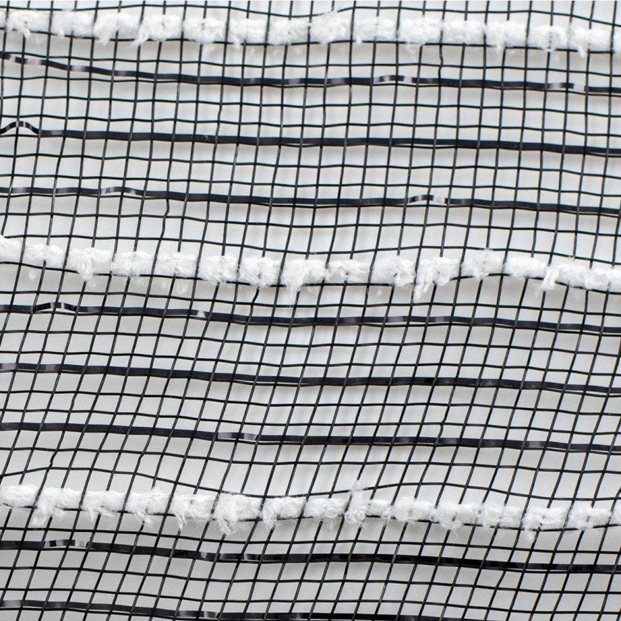 10.25" Metallic Cotton Drift Mesh Ribbon: Black (10 Yards)