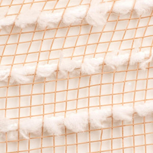 10.5" Cotton Ball Poly Jute Mesh Ribbon: Natural (10 Yards)