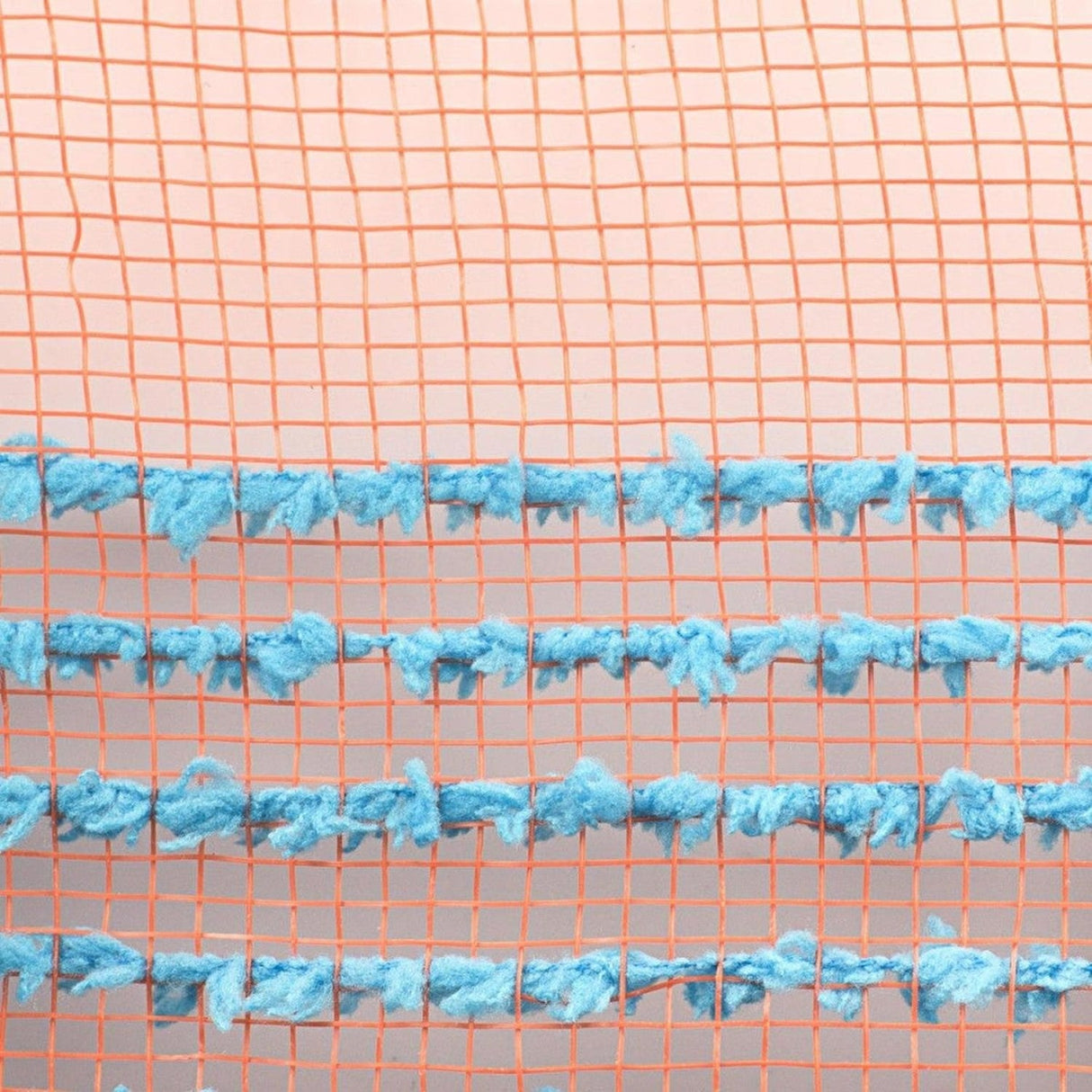 10.5" Drift Border Mesh Ribbon: Orange/Turquoise (10 Yards)