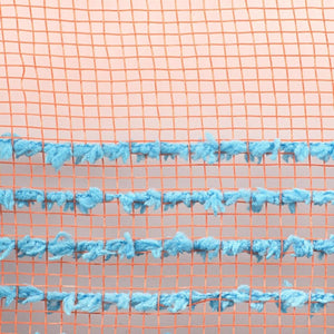 10.5" Drift Border Mesh Ribbon: Orange/Turquoise (10 Yards)
