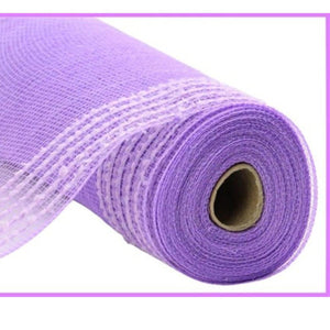 10.5" Drift Wide Border Deco Mesh Ribbon: Lavender (10 Yards)