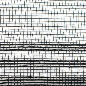 10.5" Faux Jute Border Stripe Mesh Ribbon: Black (10 Yards)