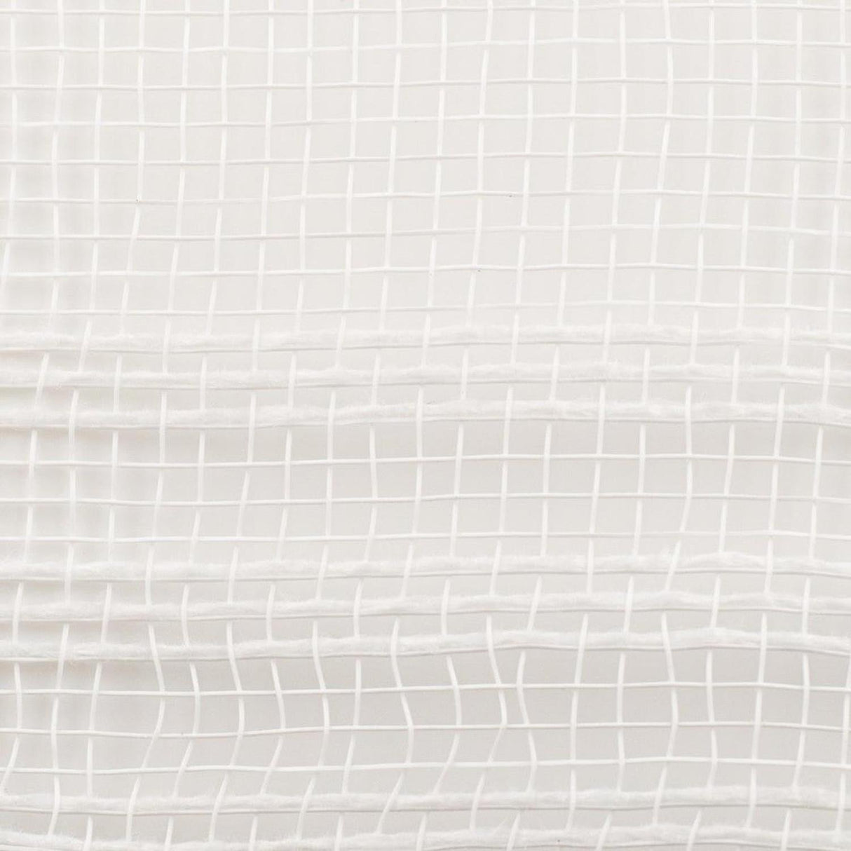 10.5" Faux Jute Border Stripe Mesh Ribbon: White (10 Yards)