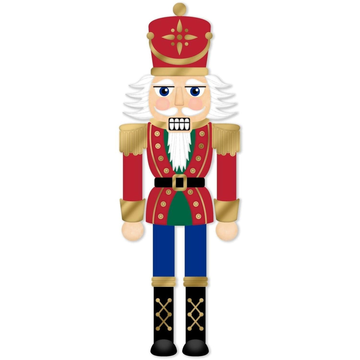 12" Metal Embossed Hanger: Traditional Nutcracker