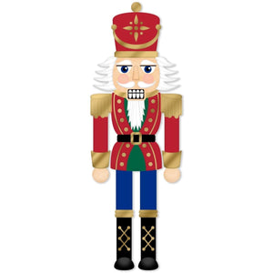 12" Metal Embossed Hanger: Traditional Nutcracker