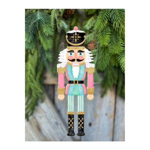 12" Metal Embossed Nutcracker: Pink