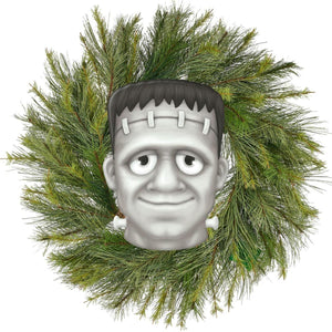 12" Metal Embossed Sign: Frankenstein (Black)