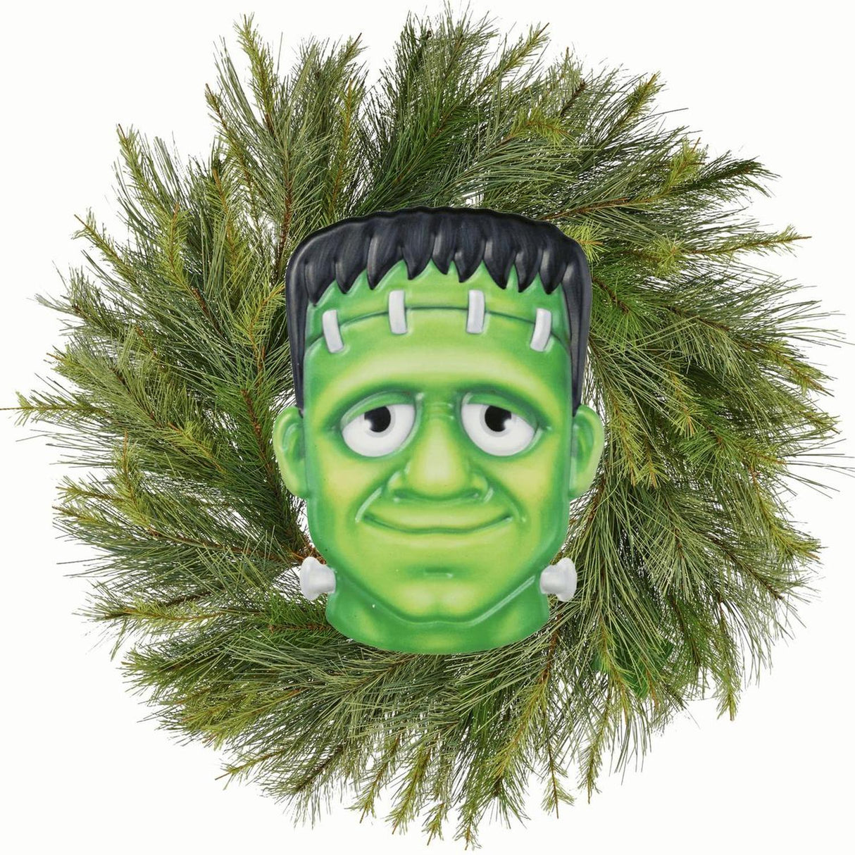 12" Metal Embossed Sign: Frankenstein (Green)