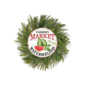 12" Metal Farmer's Market Sign: Watermelons