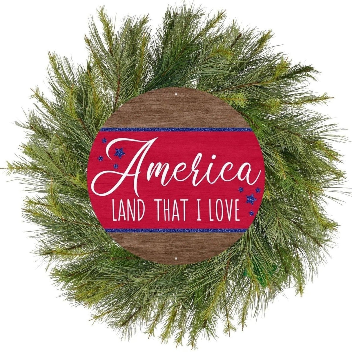 12" Metal Sign: America Land I Love