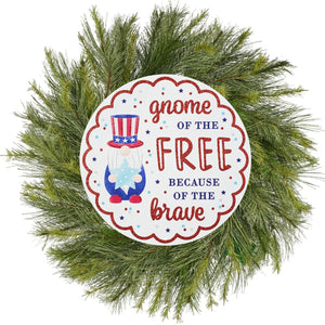 12" Metal Sign: Gnome of the Free