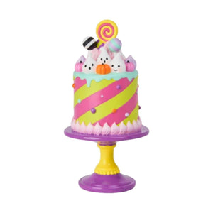 12" Pastel Pink Resin Halloween Cake