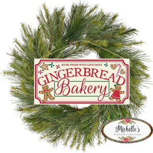12" Wooden Sign: Gingerbread Bakery