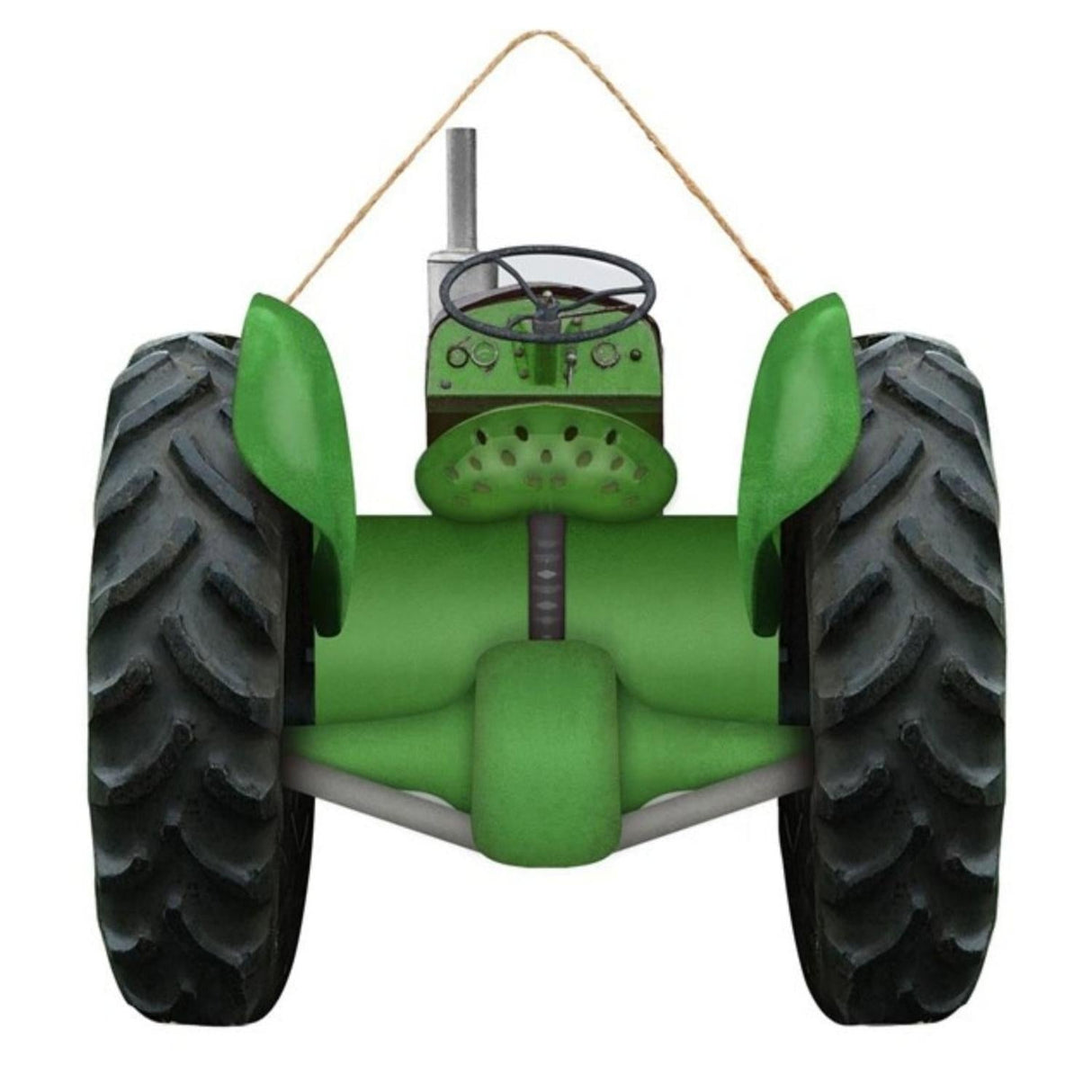 12" Wooden Sign: Green Tractor