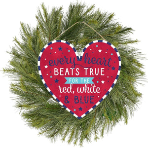 12" Wooden Sign: Heart Beats True
