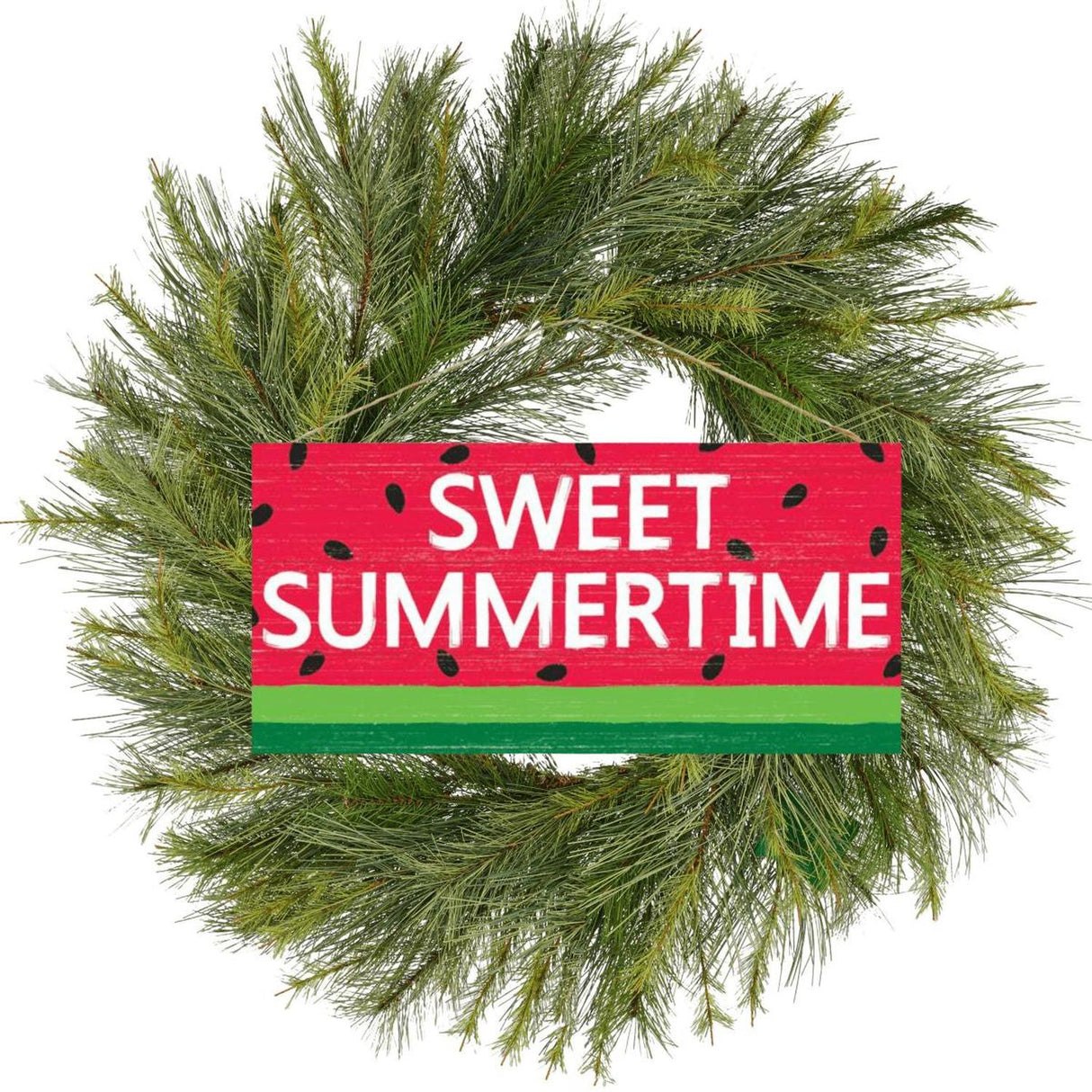 12" Wooden Sign: Sweet Summertime/Watermelon