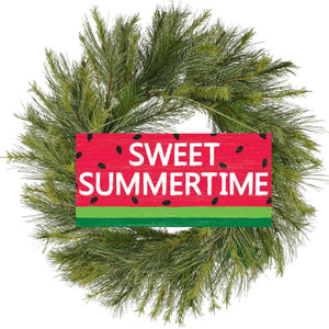 12" Wooden Sign: Sweet Summertime/Watermelon