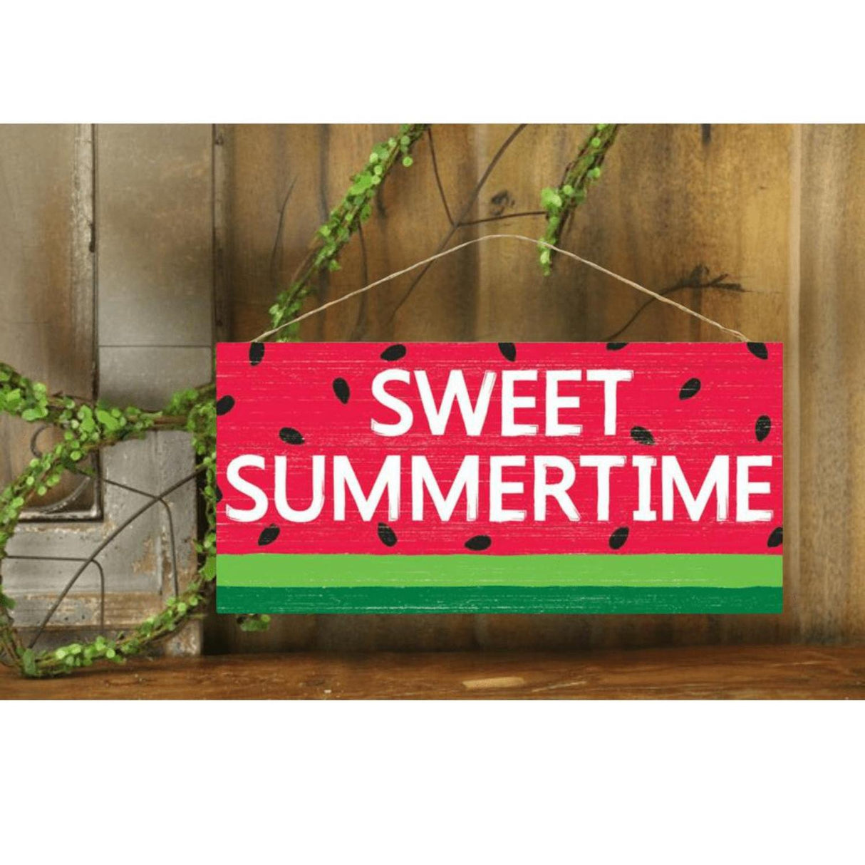12" Wooden Sign: Sweet Summertime/Watermelon