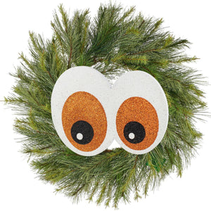 14" Glitter Eyeballs Ornament Hanger: Orange