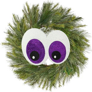 14" Glitter Eyeballs Ornament Hanger: Purple