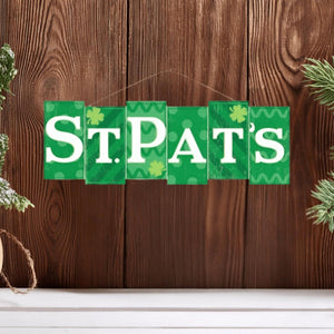 14" Wooden Sign: St. Pat's Blocks