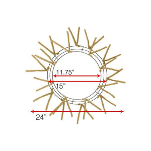 15-24" Pencil Work Wreath Form: Burlap