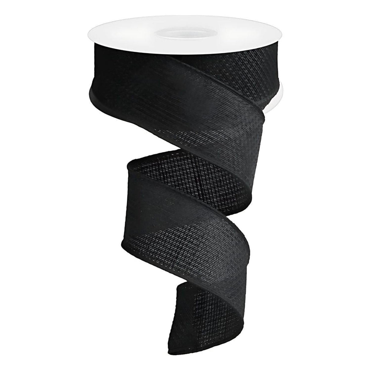 1.5" Cross Royal Burlap Ribbon: Black (10 Yards)