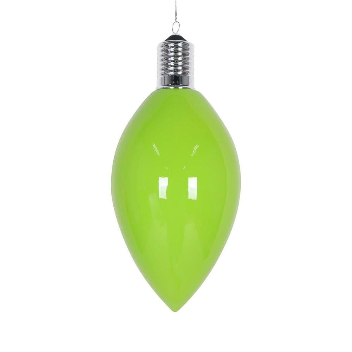 15" Enamel C9 Bulb Ornament: Lime Green
