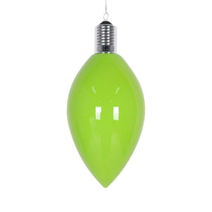 15" Enamel C9 Bulb Ornament: Lime Green