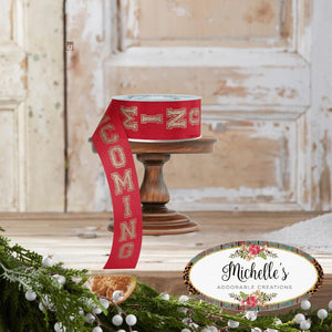 1.5" Homecoming Ribbon: Red/Gold (100 Feet)