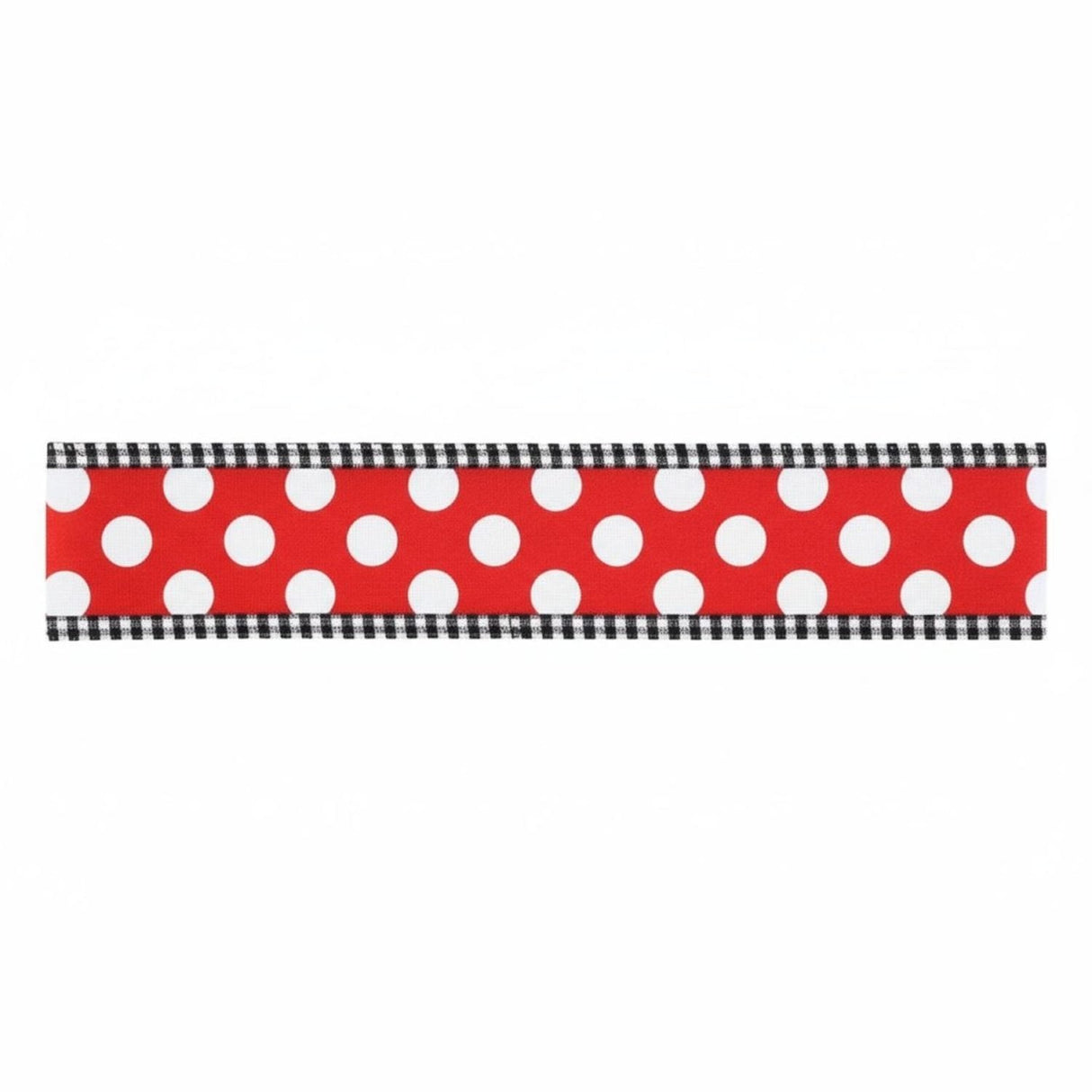1.5" Large Polka Dot Stripe Ribbon: Red (10 Yards)