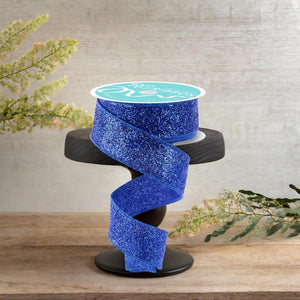 1.5in Laser Glitter Ribbon: Royal Blue (10 Yards)