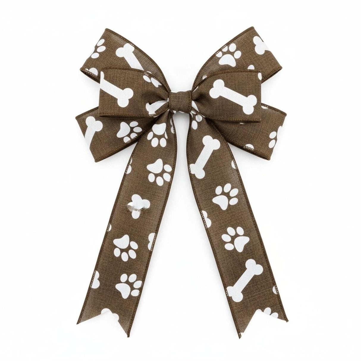 1.5" Paw Print Royal Ribbon: Brown (10 Yards)