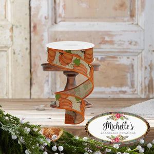 1.5" Pumpkin Patch Ribbon: Light Beige (10 Yards)