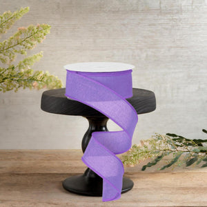 1.5" Royal Canvas Ribbon: Lavender (10 Yards)